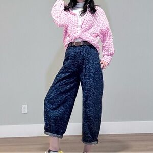 🌸Topshop Pink Gingham Seersucker Oversized Shirt🌸
